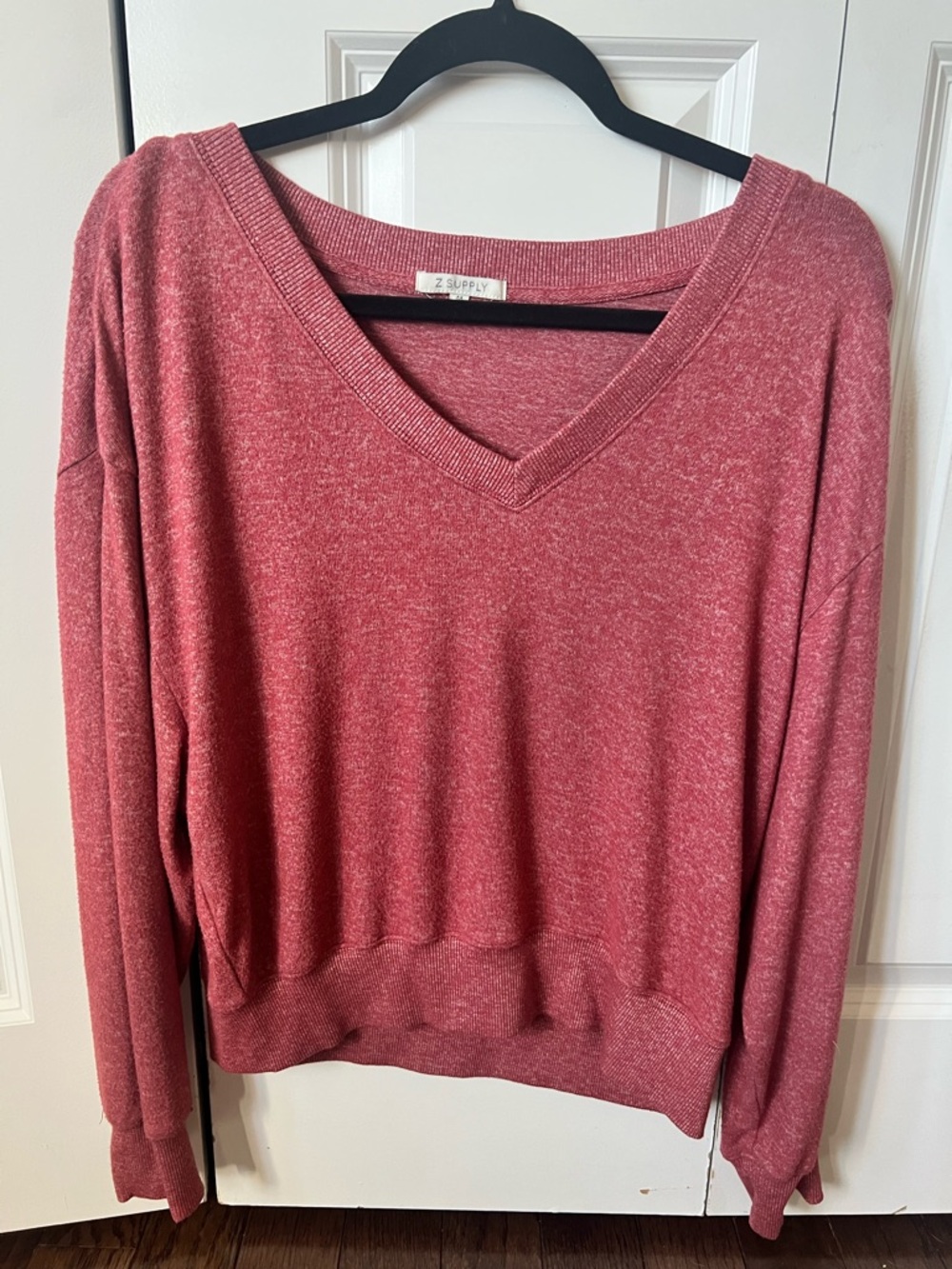 Anthropologie Z Supply Marled long sleeve Top